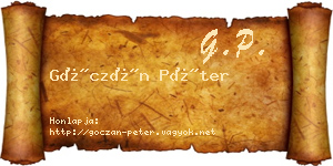 Góczán Péter névjegykártya